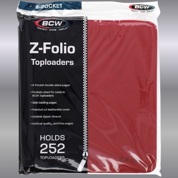 9 Pocket Toploader Binder Album Holds 252 Cards Zip Black and Multicolor