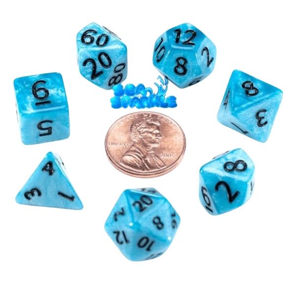 Gate Keeper Dice & Supplies Mighty Tiny Dice - Sea Sparkle (7) New