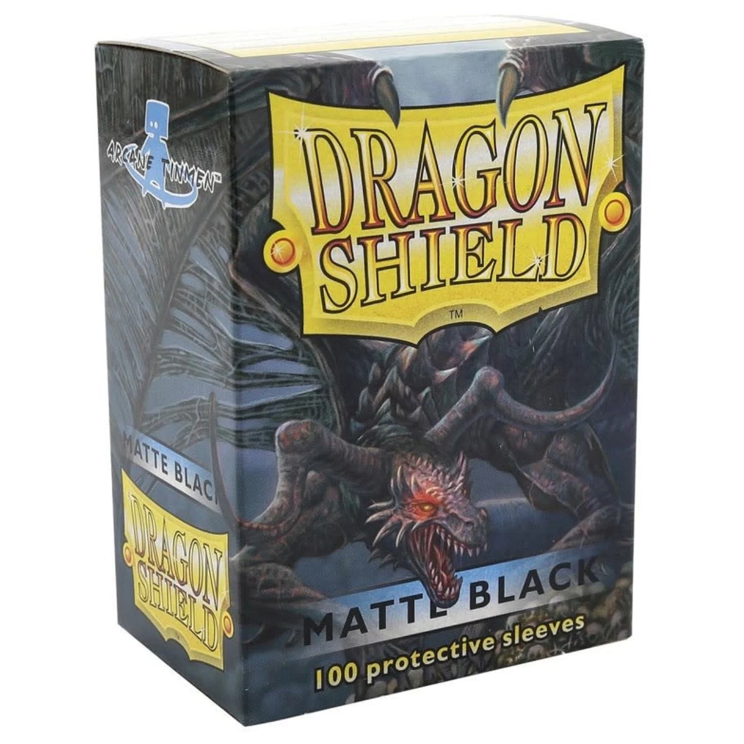 Dragon Shield Matte Black Card Sleeves – 100ct | Premium Deck Protectors