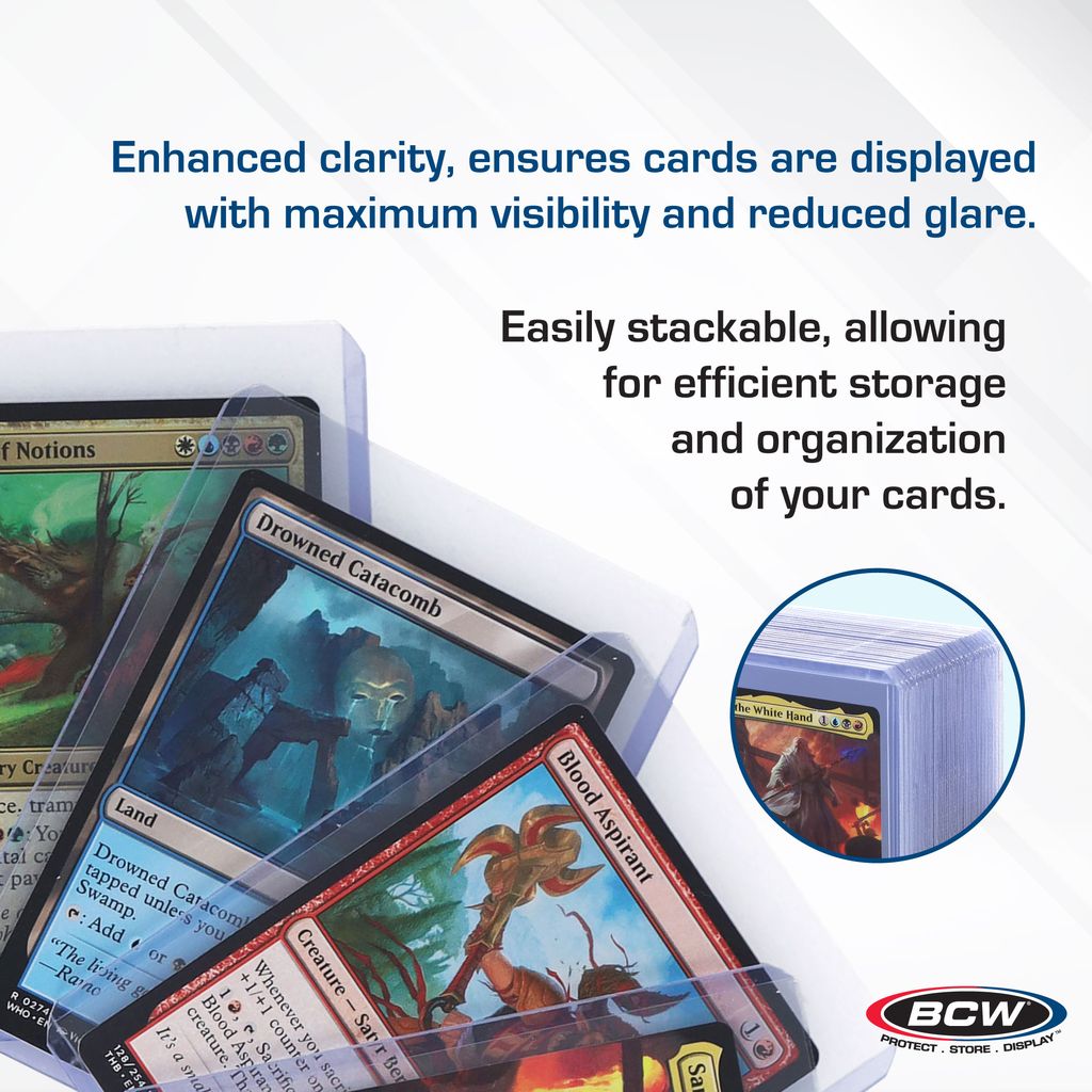 BCW 3x4 Toploader Card Holder Standard 100 Count Rigid Protector