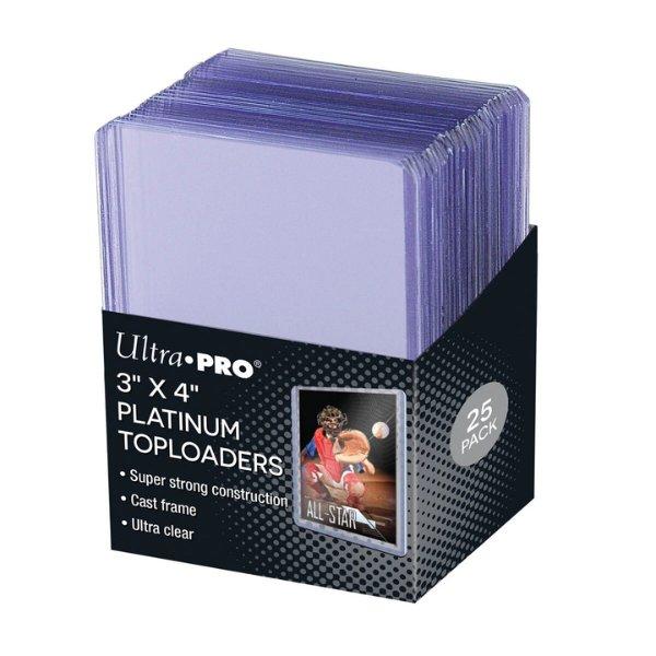 Ultra Pro 3" x 4" Platinum Toploaders 25 Pack Super Clear Rigid Card Holders