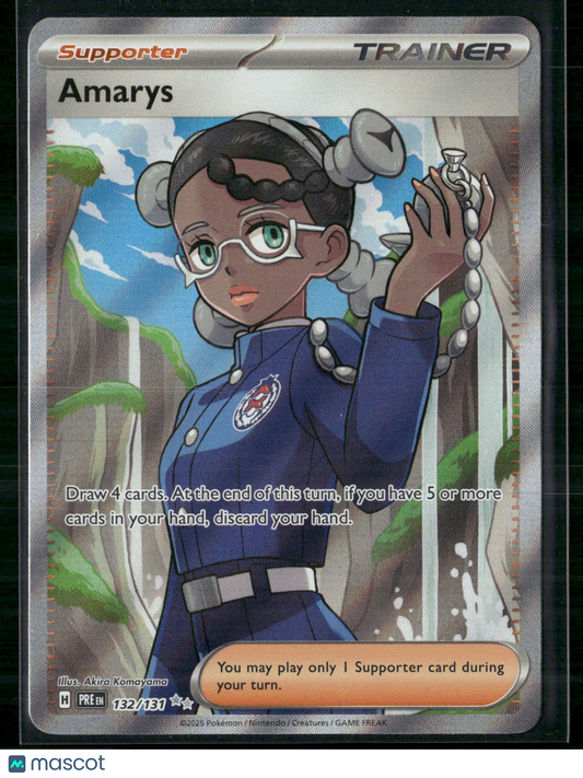 Amarys #132/131 2025 Pokemon Scarlet & Violet Prismatic Evolutions Holo