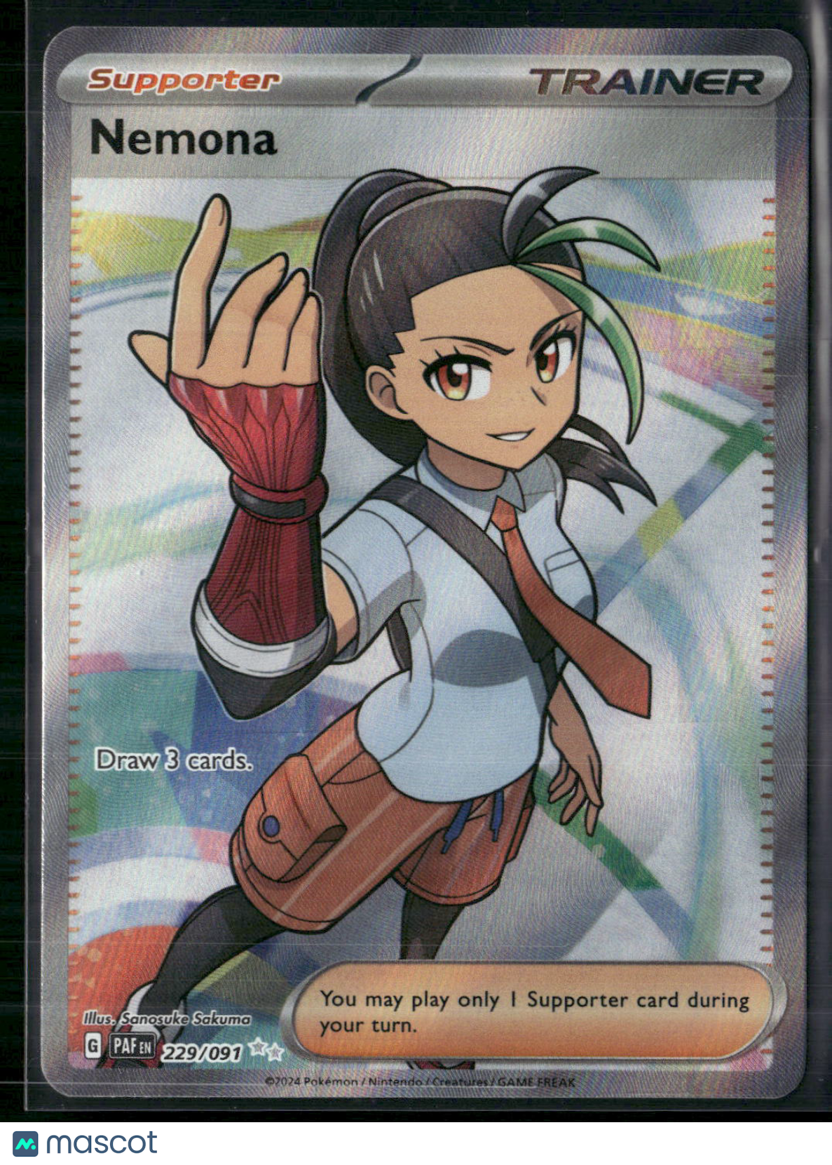 Nemona #229/91 2024 Paldean Fates Holo