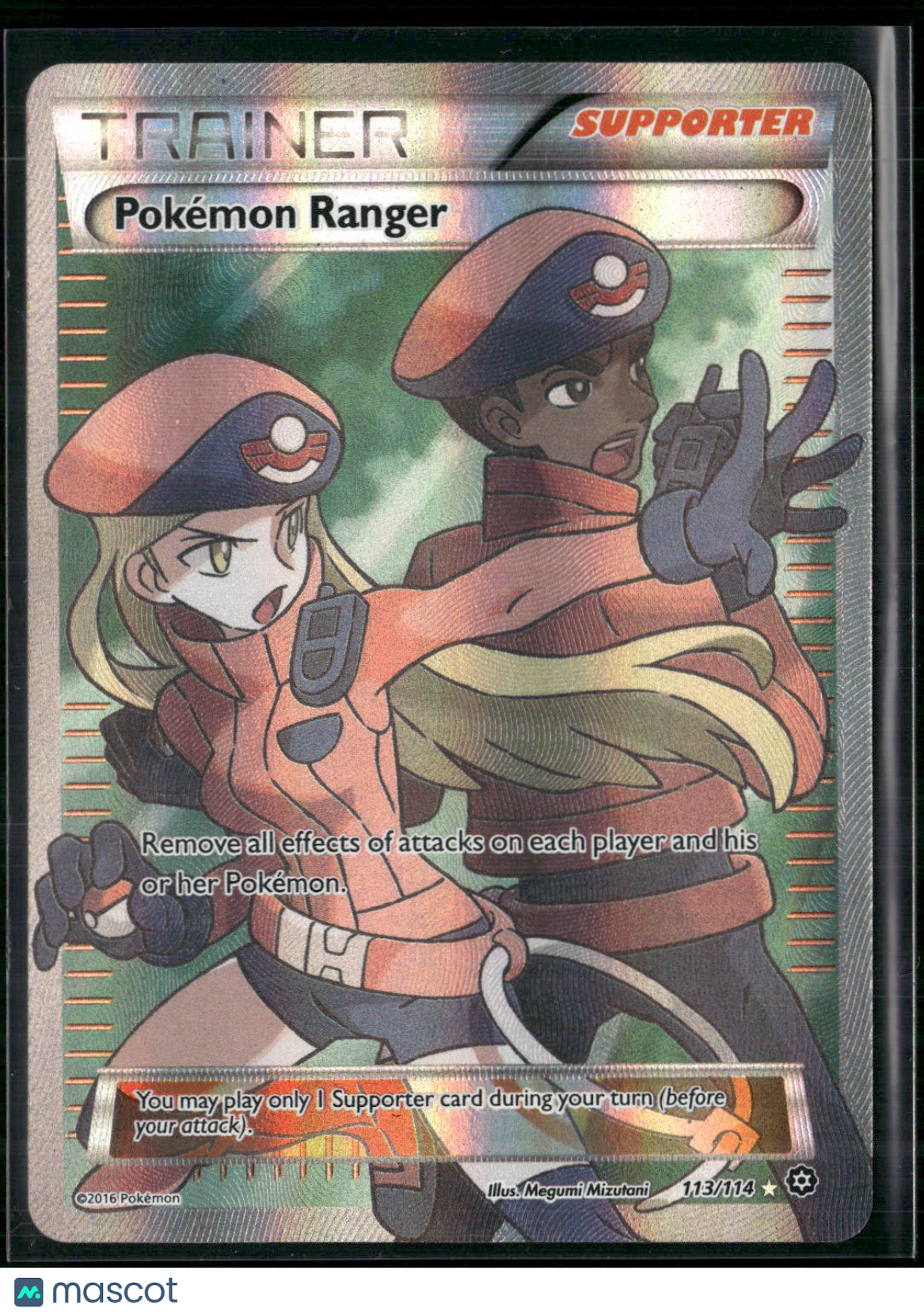 Pokemon Ranger #113/114 2016 Steam Siege Holo