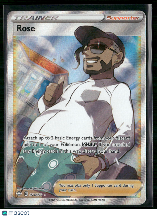 Rose - 071/072 - Full Art Ultra Rare - Shining Fates - Pokemon Card
