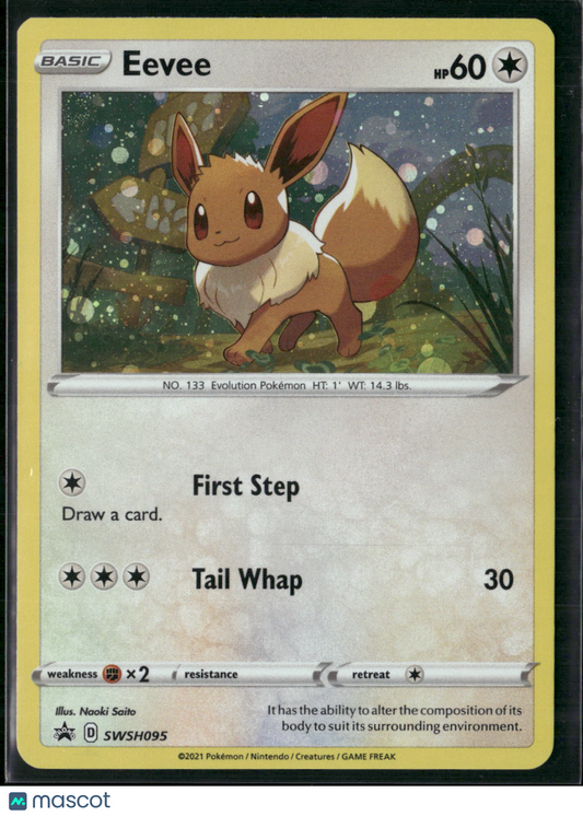 Pokemon Eevee SWSH095 Sword & Shield Black Star Promo Cosmos Holo NM Condition