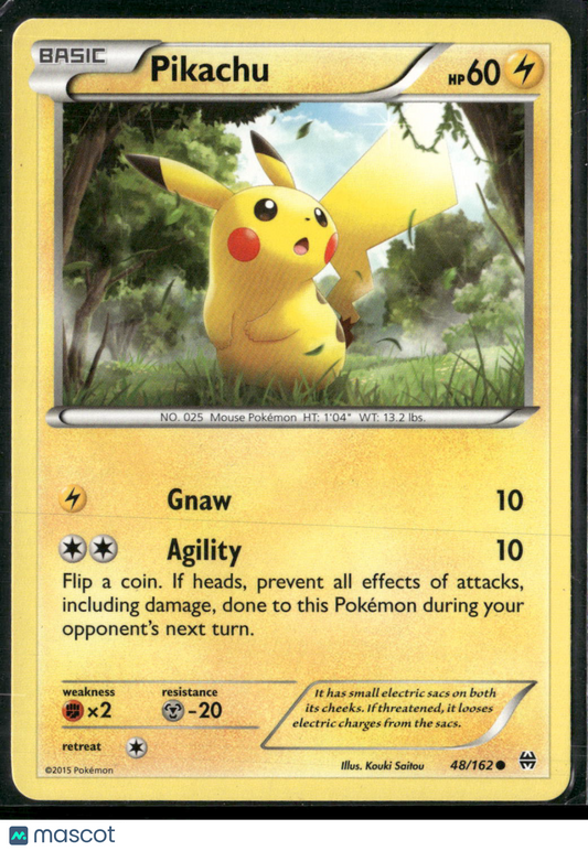 Pikachu - XY BREAKthrough 48/162 Pokemon Non Holo Common
