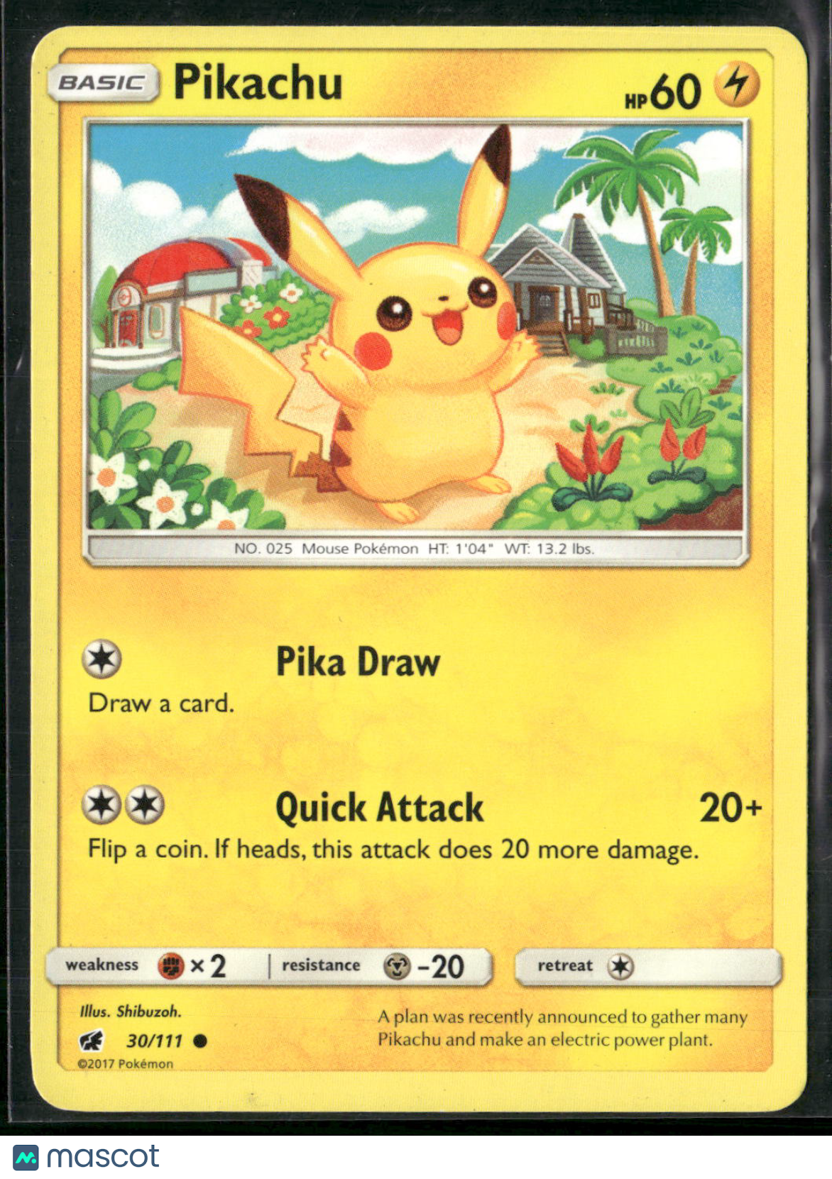 Pikachu 30/111 Crimson Invasion Common Pokemon 30/111