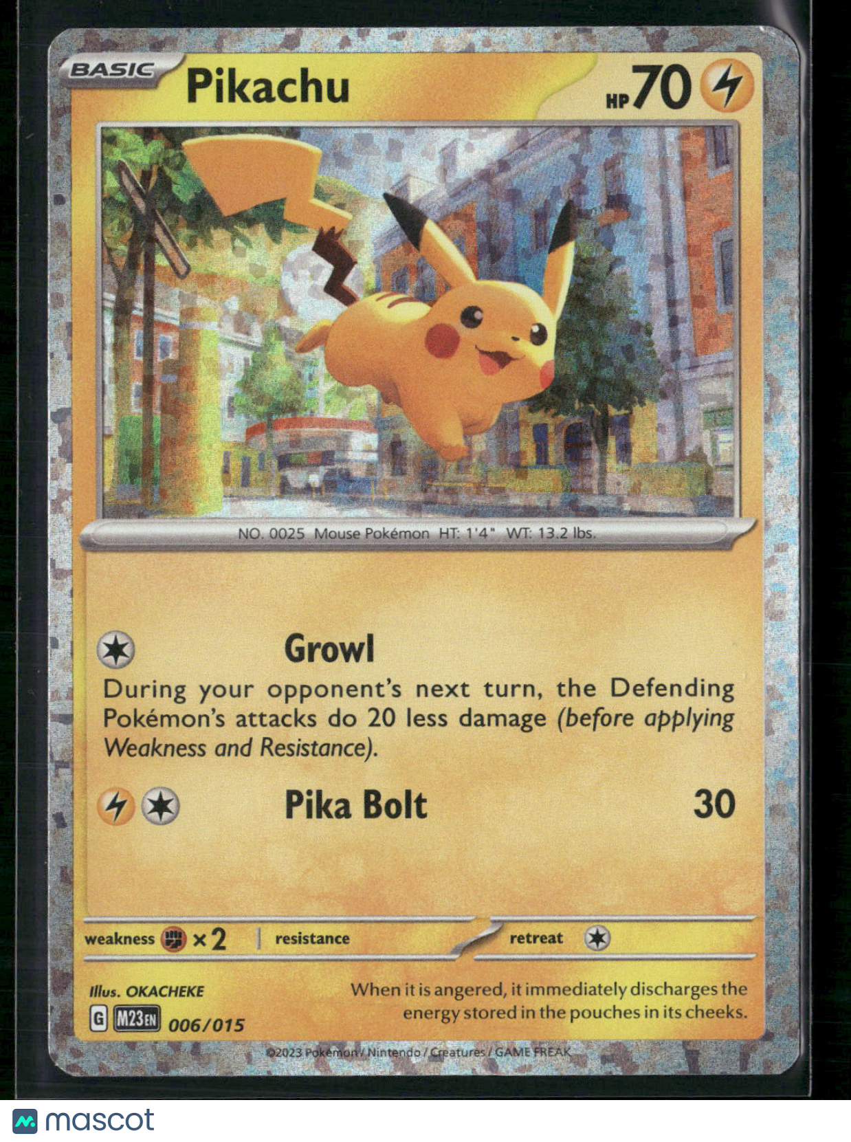 Pikachu 006/015 Confetti Holo Promo McDonald's Collection 2023 Pokemon Card