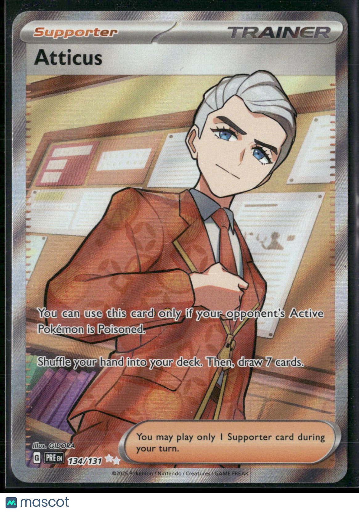 Atticus - 134/131 - Pokemon Prismatic Evolutions Full Art Ultra Rare NM