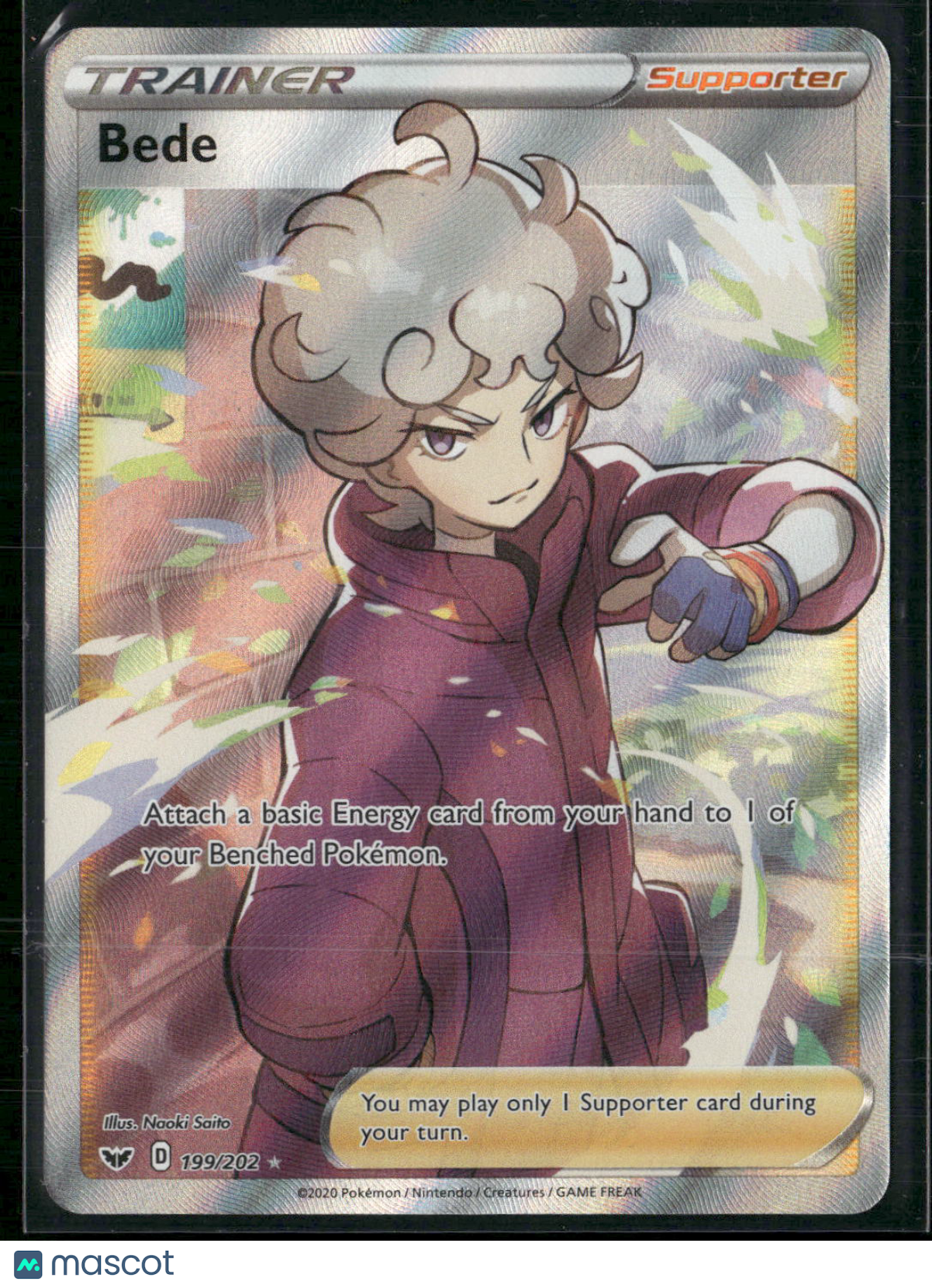 Bede (Full Art) Ultra Rare SWSH01: Sword & Shield Base Set 199/202 NM 199/202