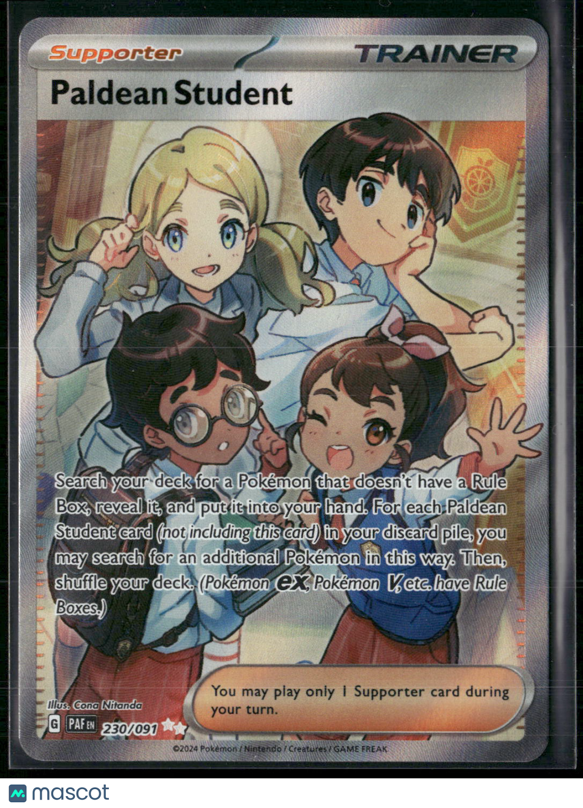 Paldean Student 230/91 Ultra Rare SV: Paldean Fates Full Art