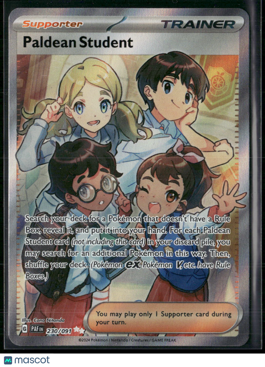 Paldean Student 230/91 Ultra Rare SV: Paldean Fates Full Art