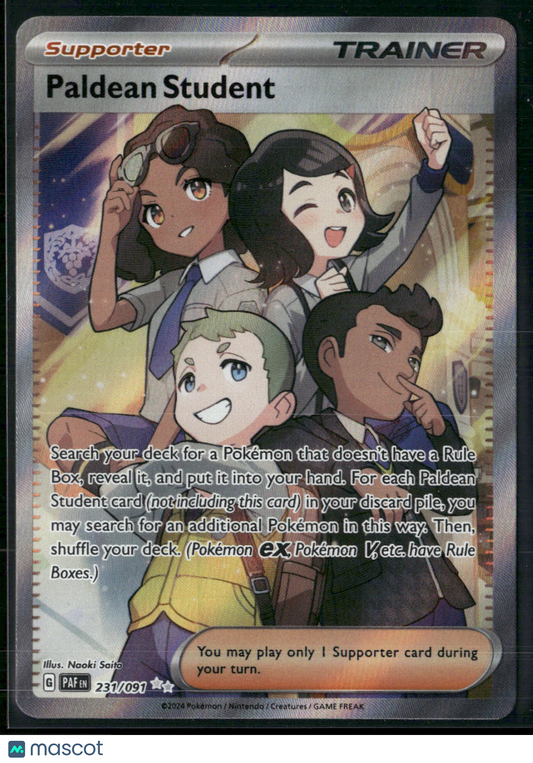 Paldean Student 231/091 - Pokemon Paldean Fates - Full Art Holo Ultra Rare (NM)