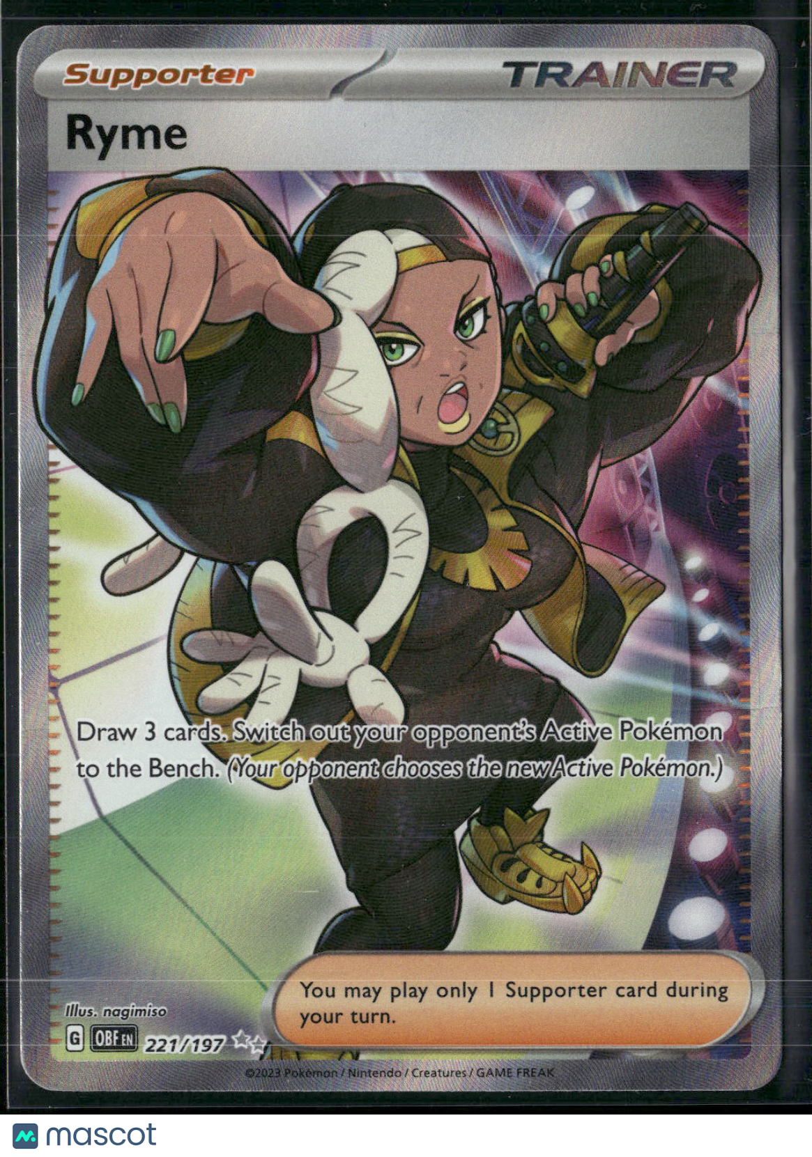 Ryme 221/197 Full Art NM/M Obsidian Flames Pokemon MINT 221/197