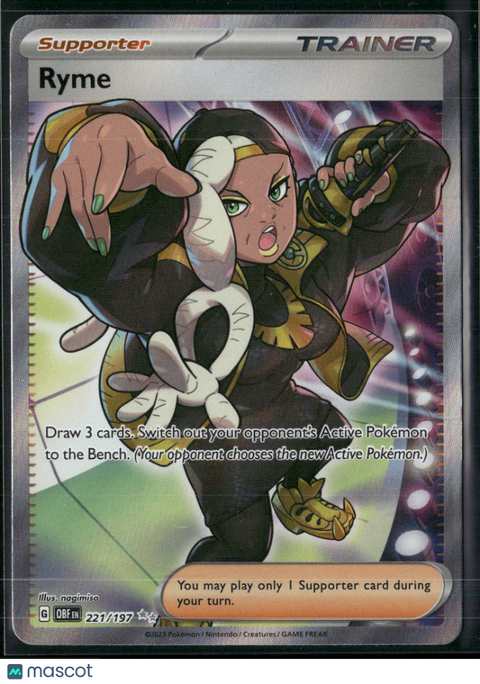 Ryme 221/197 Full Art NM/M Obsidian Flames Pokemon MINT 221/197