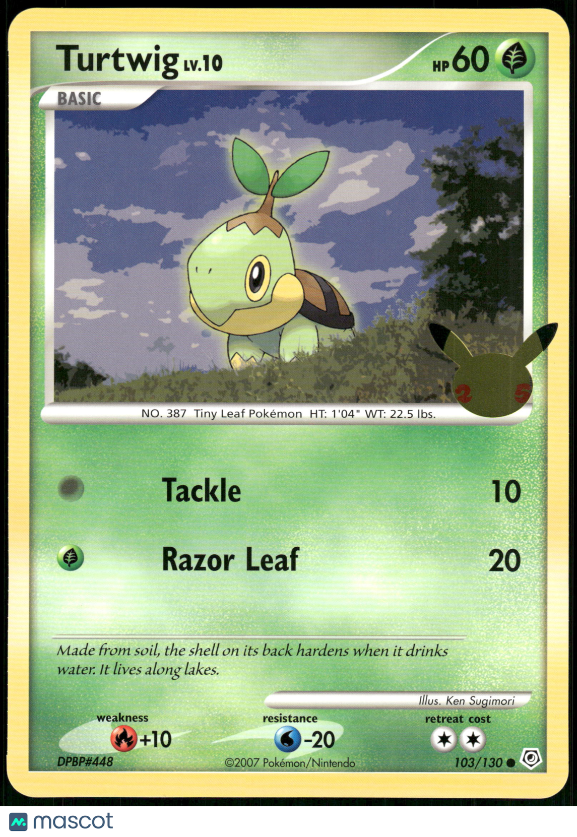 Turtwig Jumbo 103/130 2021 Celebrations Jumbo Card