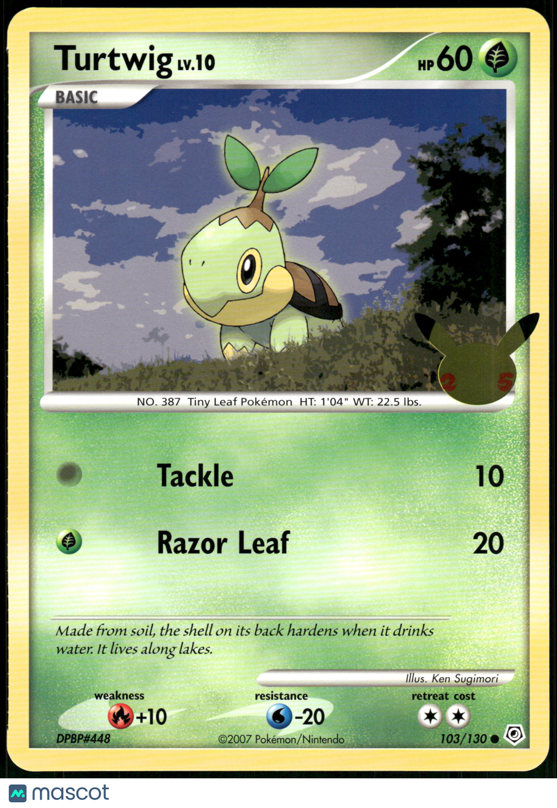 Turtwig Jumbo 103/130 2021 Celebrations Jumbo Card
