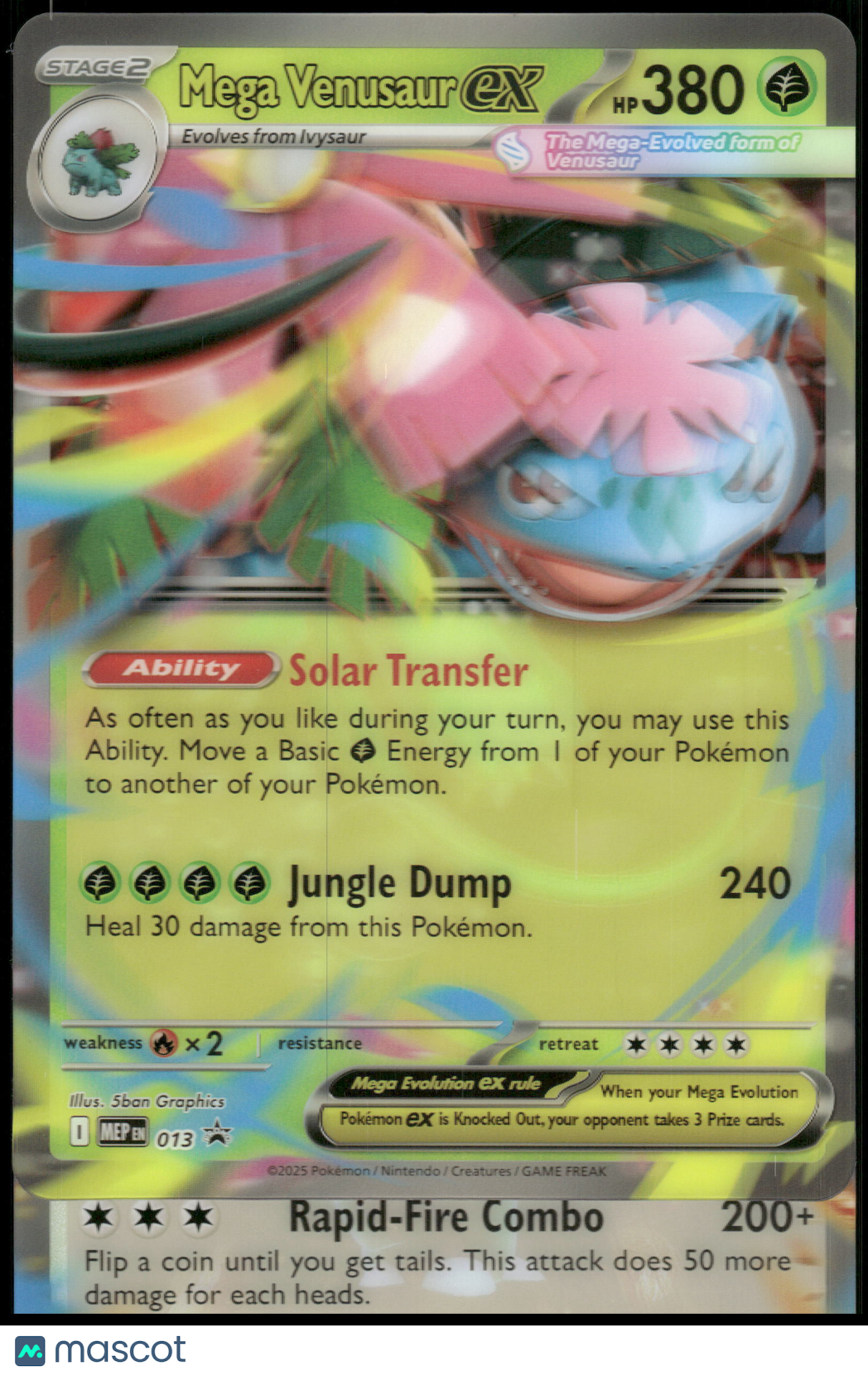 Mega Venusaur EX Jumbo 013 2025 Mega Evolution Jumbo card