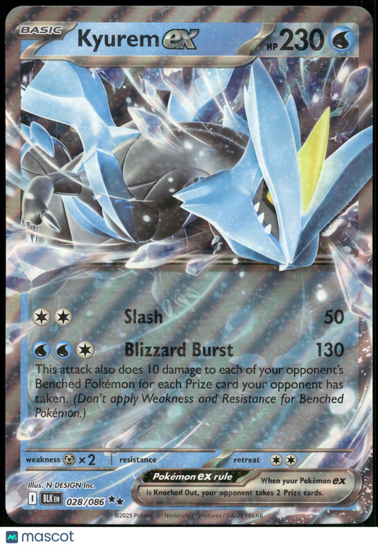Kyurem EX Jumbo 28/86 2025 Scarlet & Violet Black Bolt Jumbo card