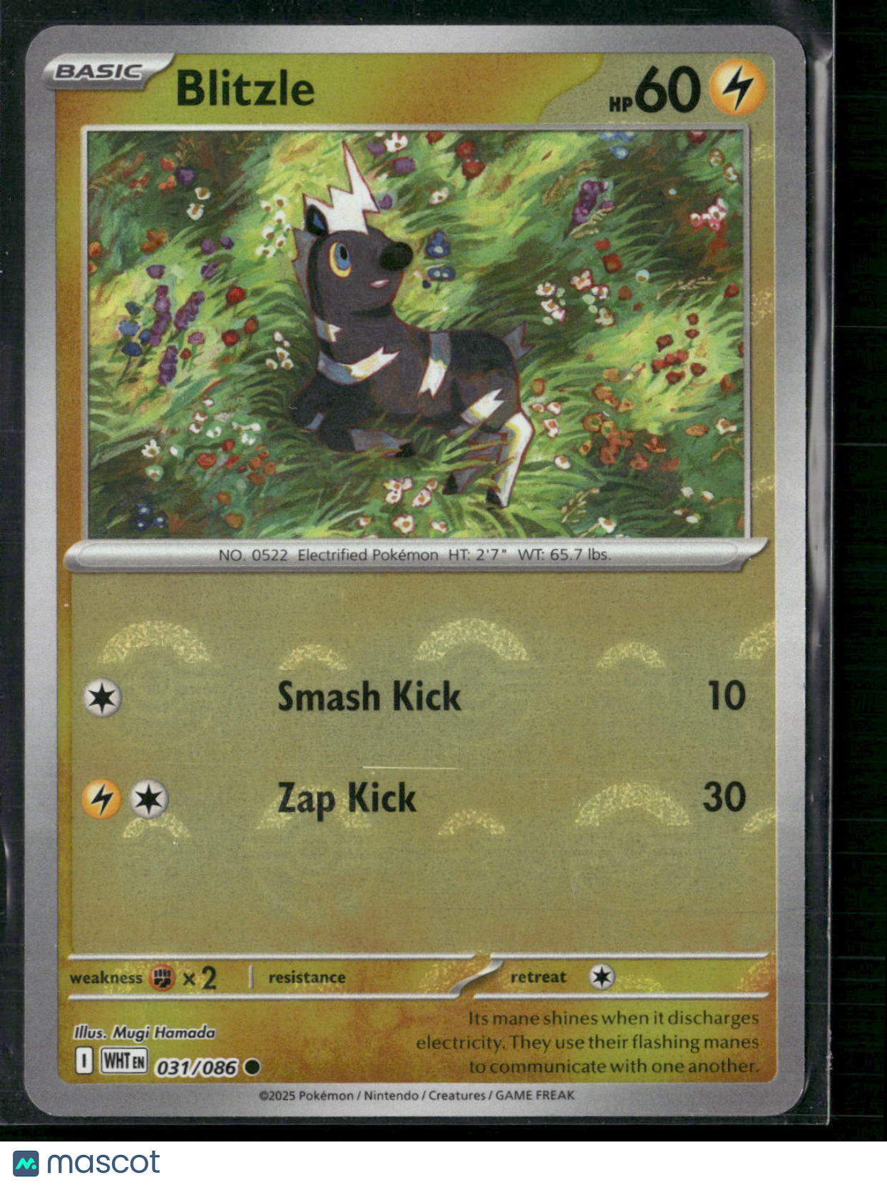 Blitzle #31/86 2025 Scarlet & Violet White Flare Reverse Holo Pokeball