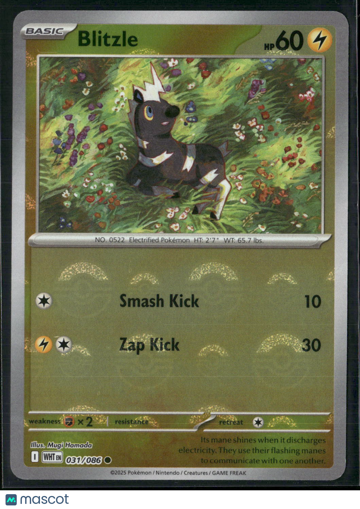 Blitzle #31/86 2025 Scarlet & Violet White Flare Reverse Holo Pokeball