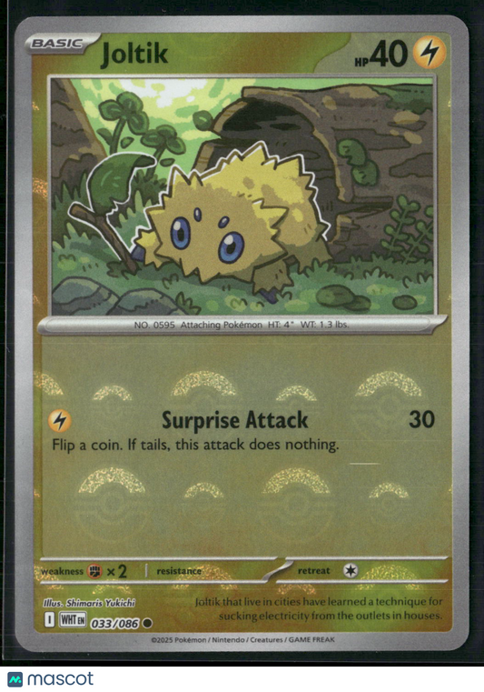 Joltik #33/86 2025 Scarlet & Violet White Flare Reverse Holo Pokeball