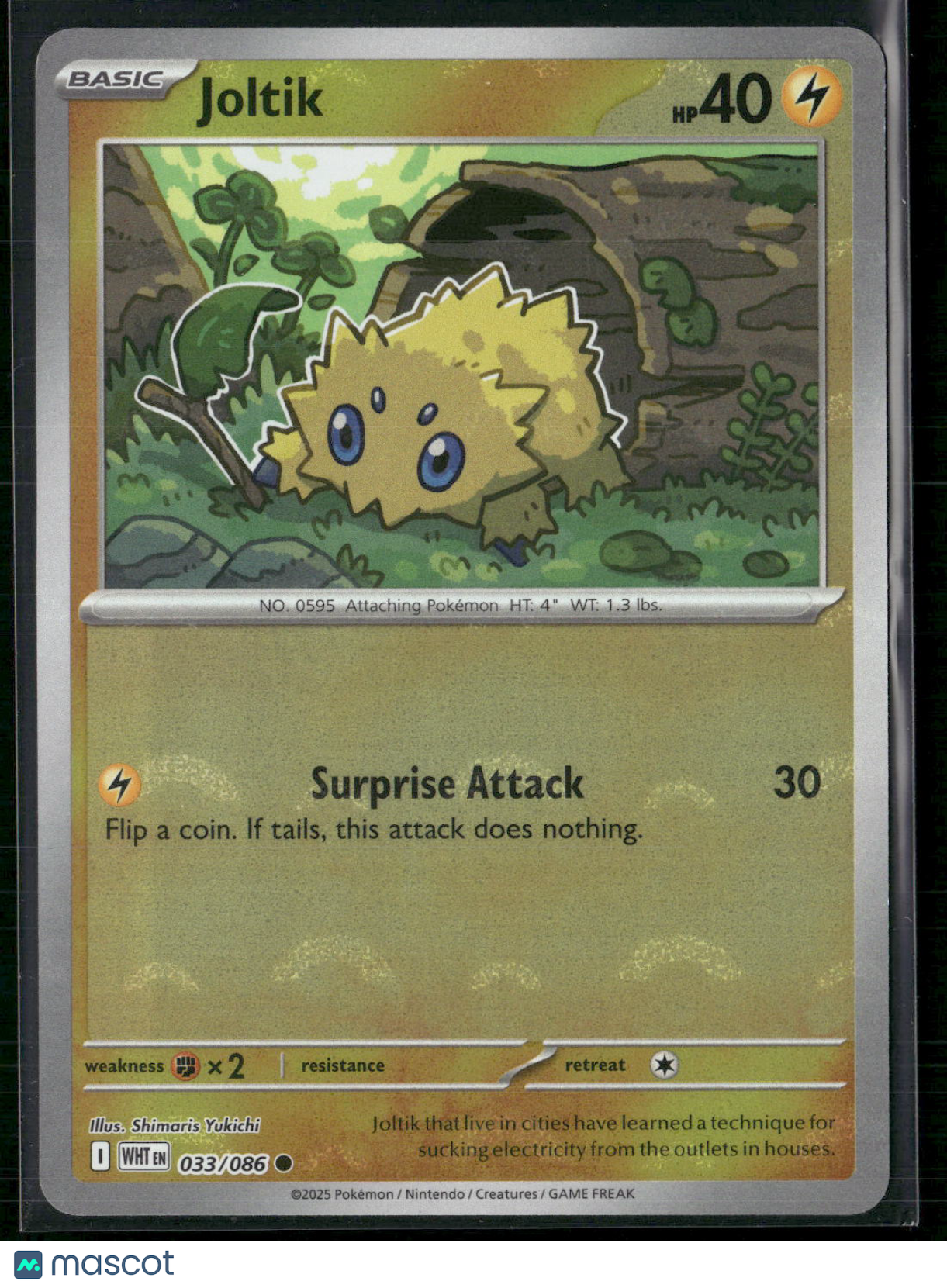 Joltik #33/86 2025 Scarlet & Violet White Flare Reverse Holo Pokeball