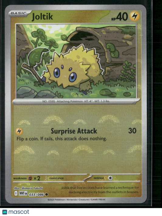 Joltik #33/86 2025 Scarlet & Violet White Flare Reverse Holo Pokeball