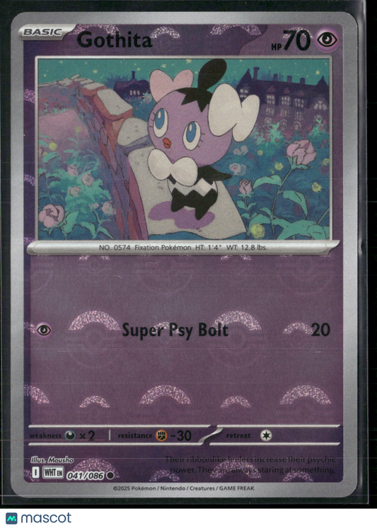 Gothita #41/86 2025 Scarlet & Violet White Flare Reverse Holo Pokeball