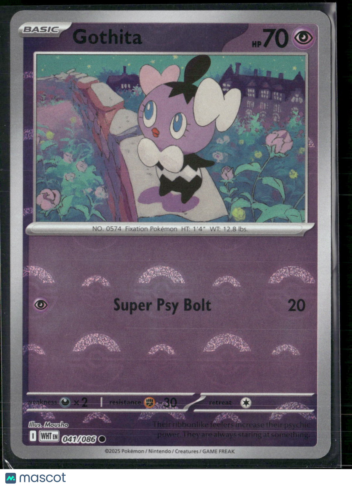 Gothita #41/86 2025 Scarlet & Violet White Flare Reverse Holo Pokeball
