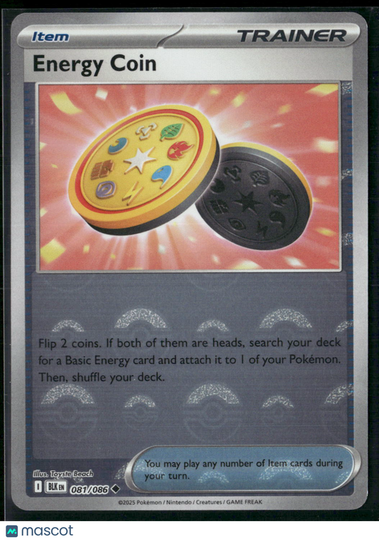Energy Coin #81/86 2025 Scarlet & Violet Black Bolt Holo Poke Ball Pattern