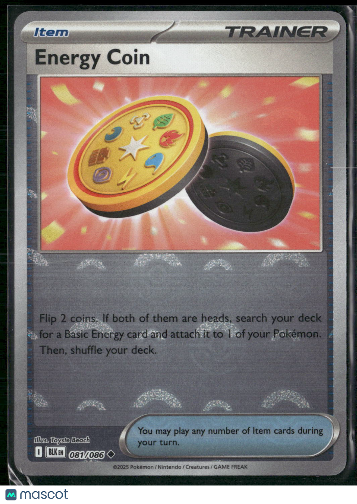 Energy Coin #81/86 2025 Scarlet & Violet Black Bolt Holo Poke Ball Pattern
