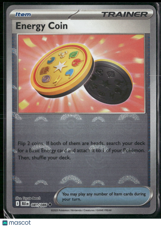 Energy Coin #81/86 2025 Scarlet & Violet Black Bolt Holo Poke Ball Pattern