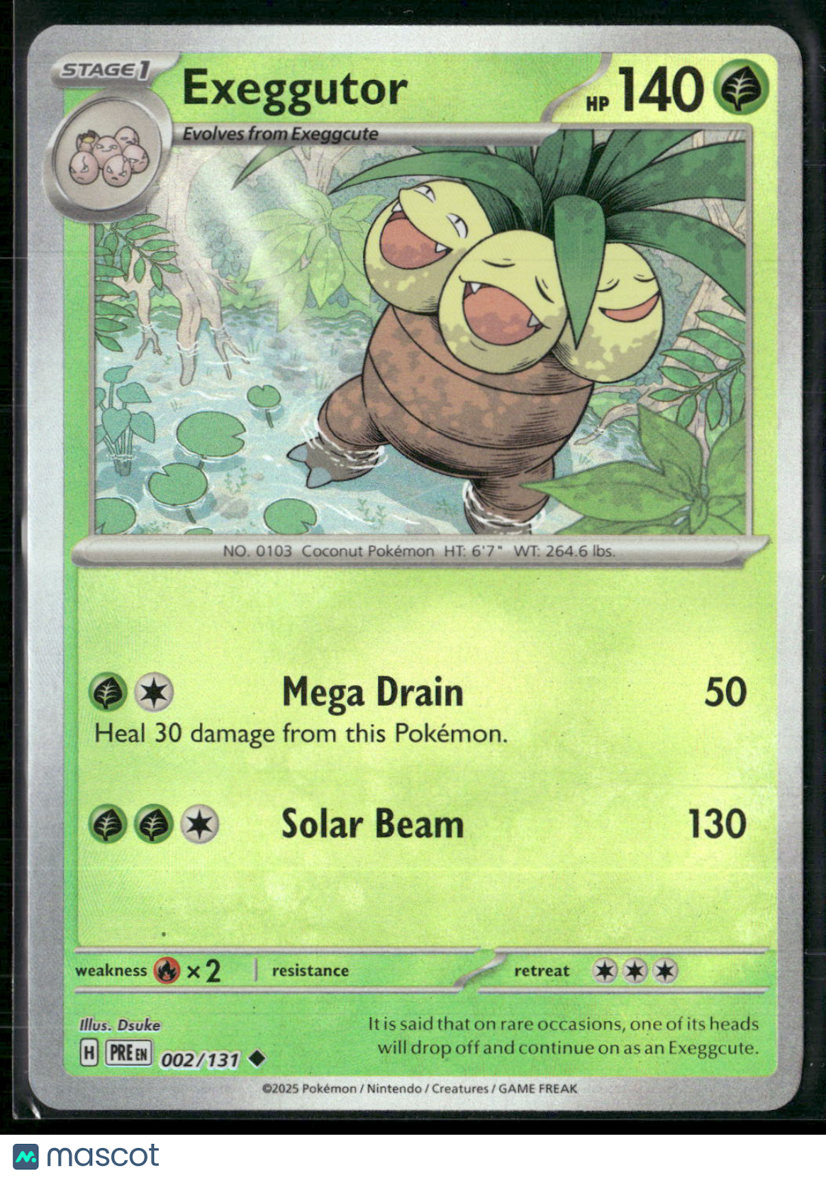 Exeggutor #2/131 2025 Prismatic Evolutions Pokeball