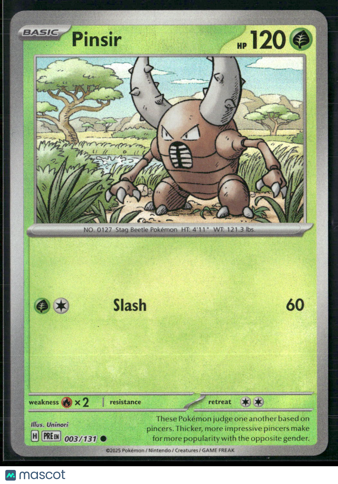 Pinsir #3/131 2025 Prismatic Evolutions Pokeball