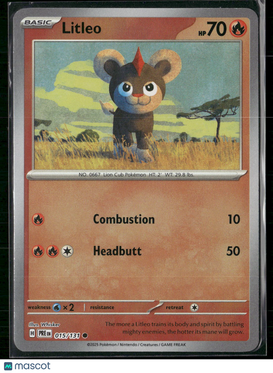 Litleo #15/131 2025 Prismatic Evolutions Pokeball