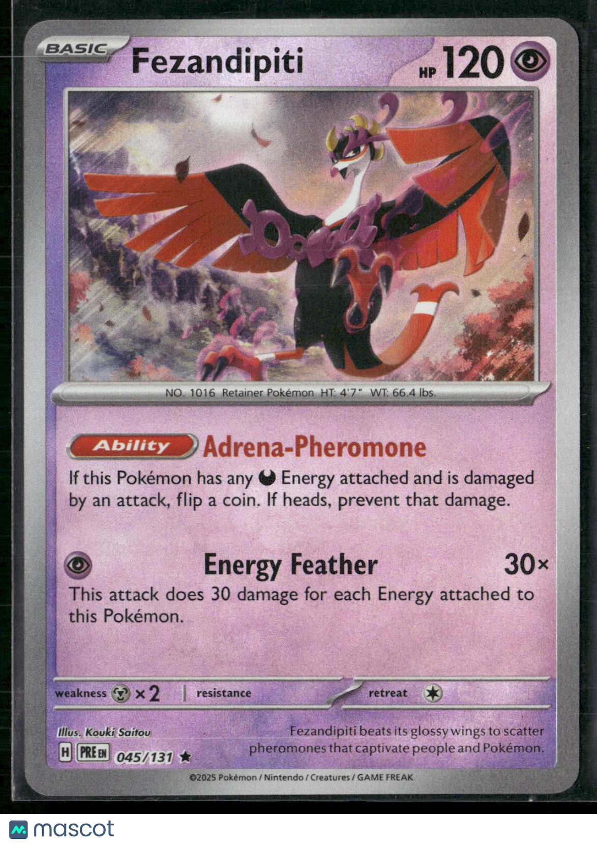 Fezandipiti #45/131 2025 Prismatic Evolutions Pokeball
