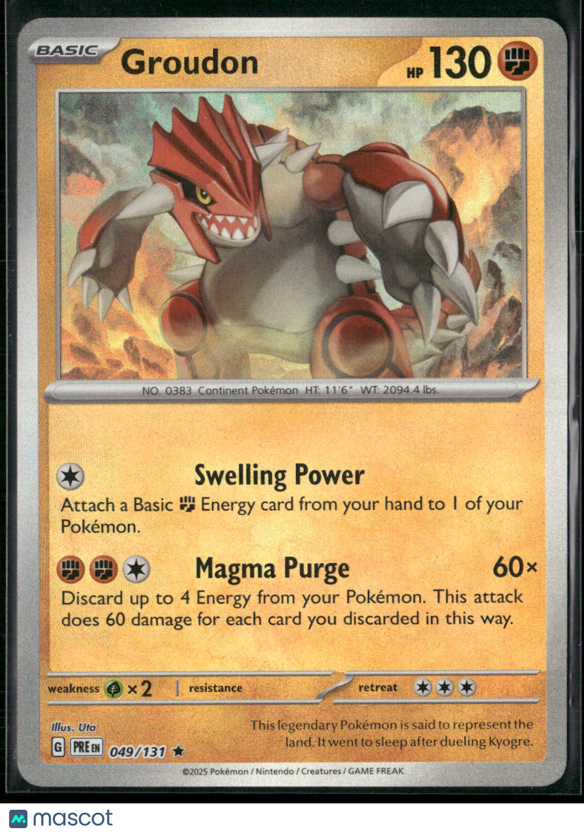 Groudon #49/131 2025 Prismatic Evolutions Pokeball