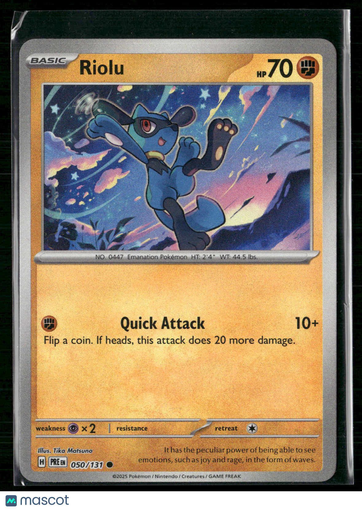 Riolu #50/131 2025 Prismatic Evolutions Pokeball