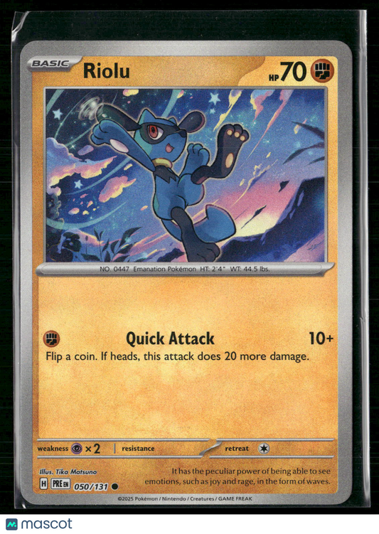Riolu #50/131 2025 Prismatic Evolutions Pokeball
