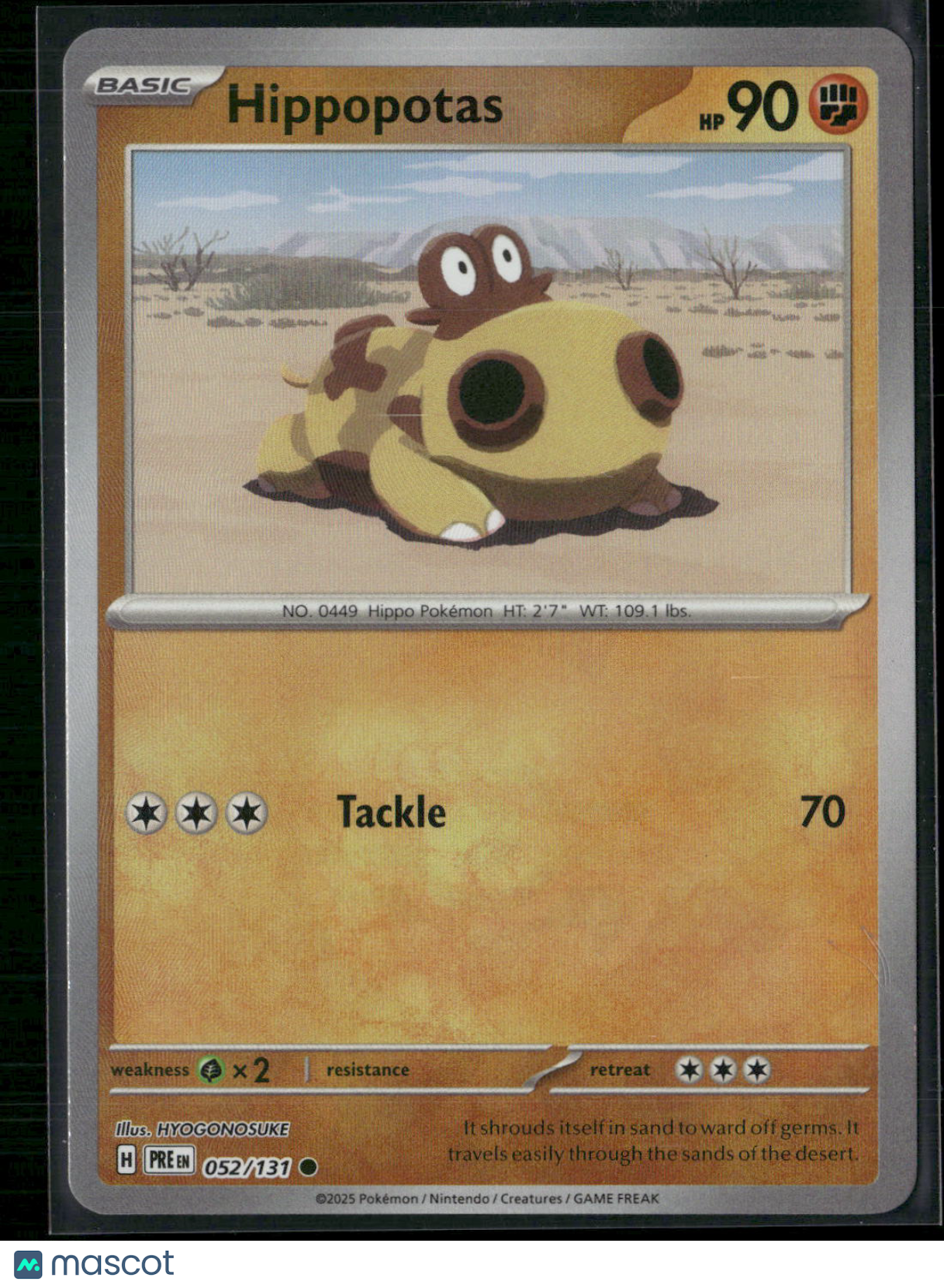 Hippopotas #52/131 2025 Prismatic Evolutions Pokeball