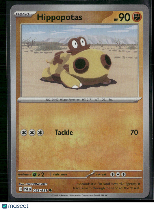 Hippopotas #52/131 2025 Prismatic Evolutions Pokeball