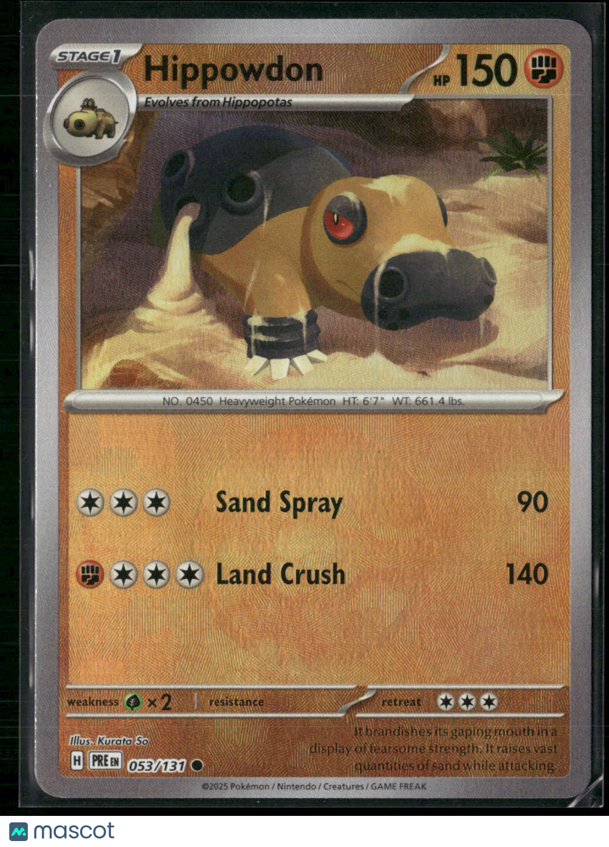 Hippowdon #53/131 2025 Prismatic Evolutions Pokeball