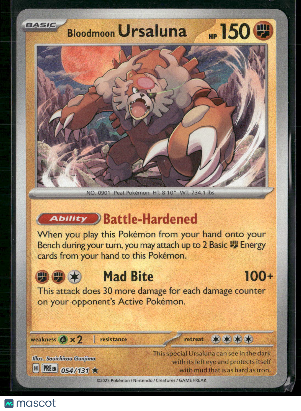 Bloodmoon Ursaluna #54/131 2025 Prismatic Evolutions Pokeball