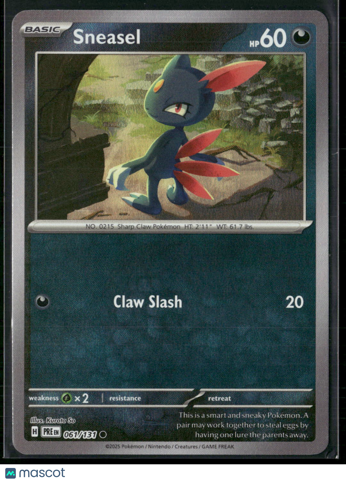 Sneasel #61/131 2025 Prismatic Evolutions Pokeball