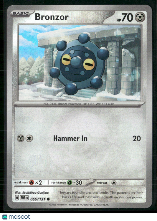 Bronzor #66/131 2025 Prismatic Evolutions Pokeball