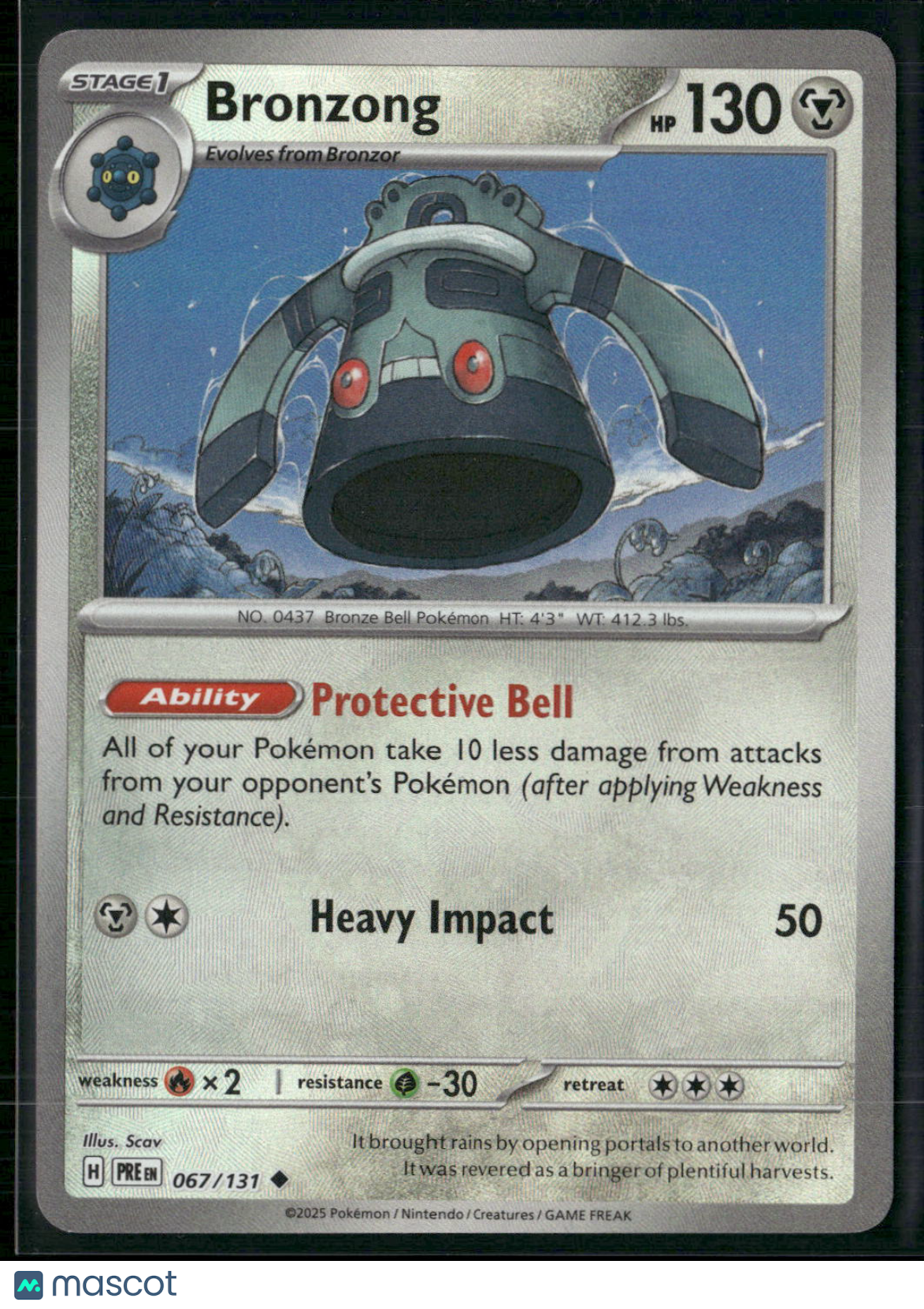 Bronzong #67/131 2025 Prismatic Evolutions Pokeball