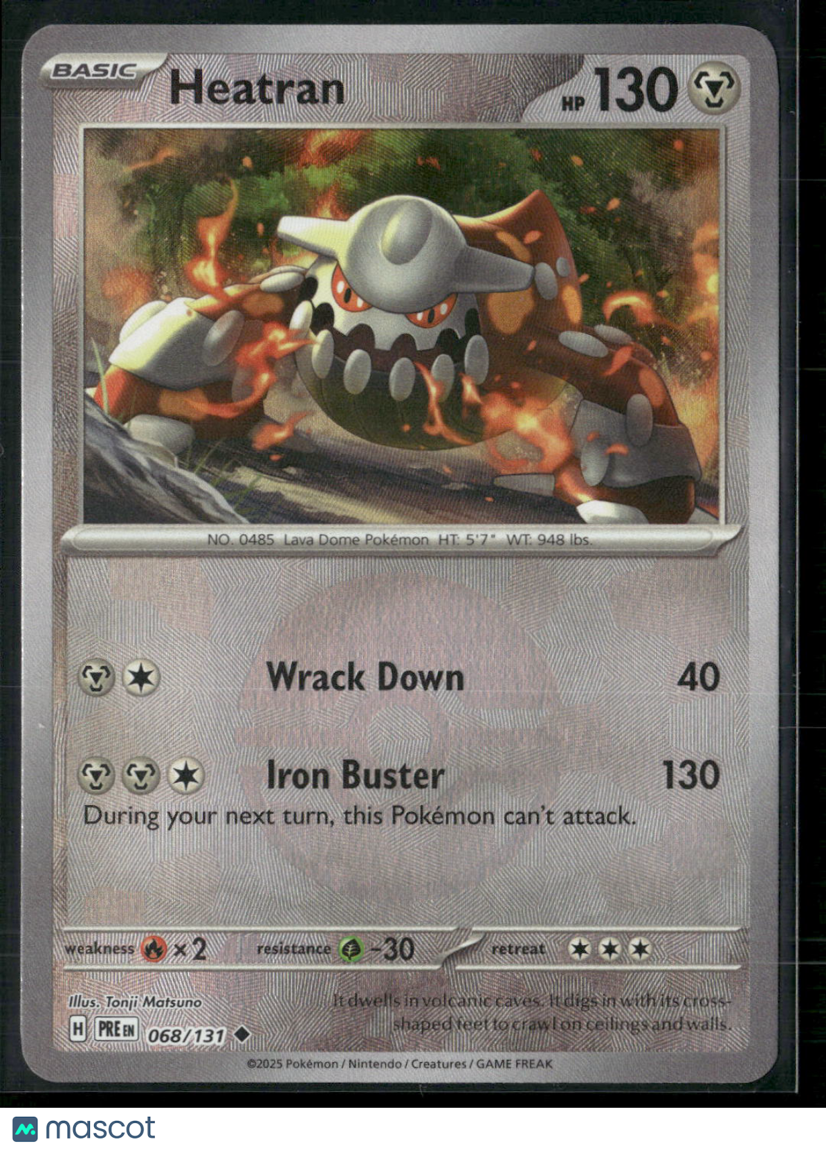 Heatran #68/131 2025 Prismatic Evolutions Pokeball