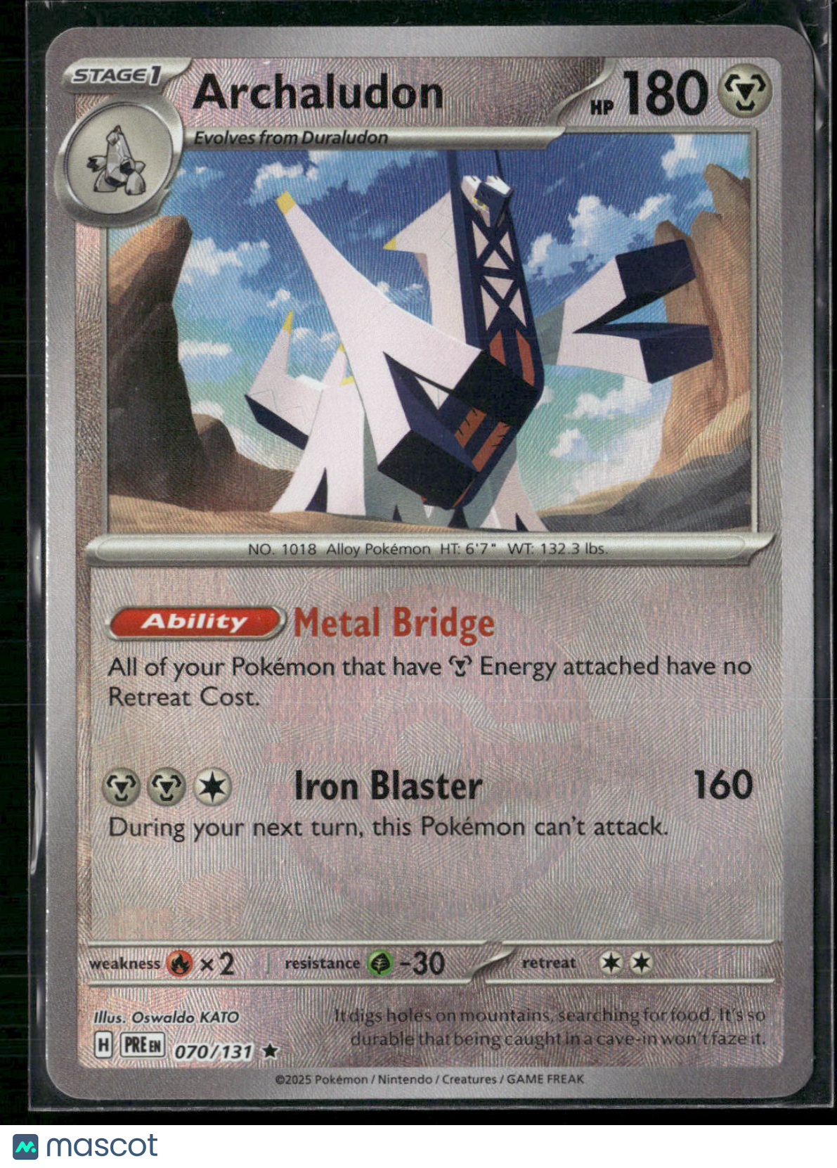 Archaludon #70/131 2025 Prismatic Evolutions Pokeball